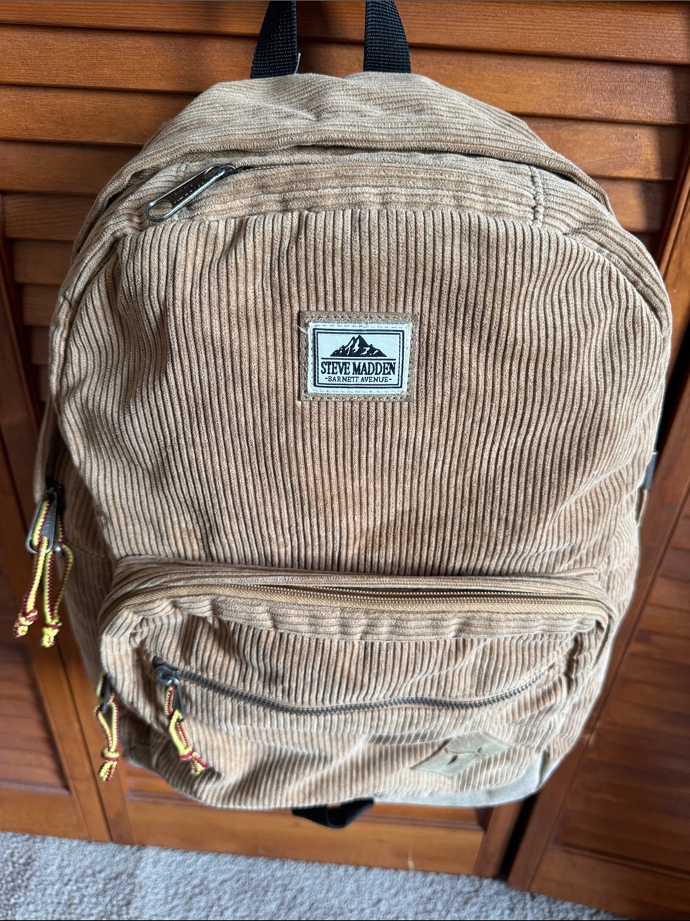 Steve Madden Corduroy Tan Backpack - Picture 3 of 8